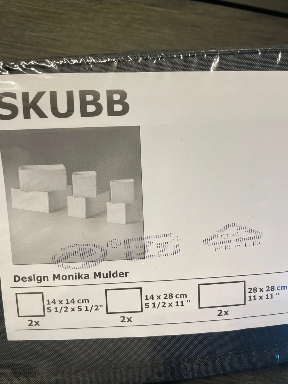 IKEA SKUBB Fabric Storage Box Organizer - Black
